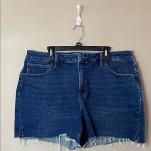 Ava & Viv Dark Blue Jean High Rise Shorts Midi De Tiro Alto SZ 20